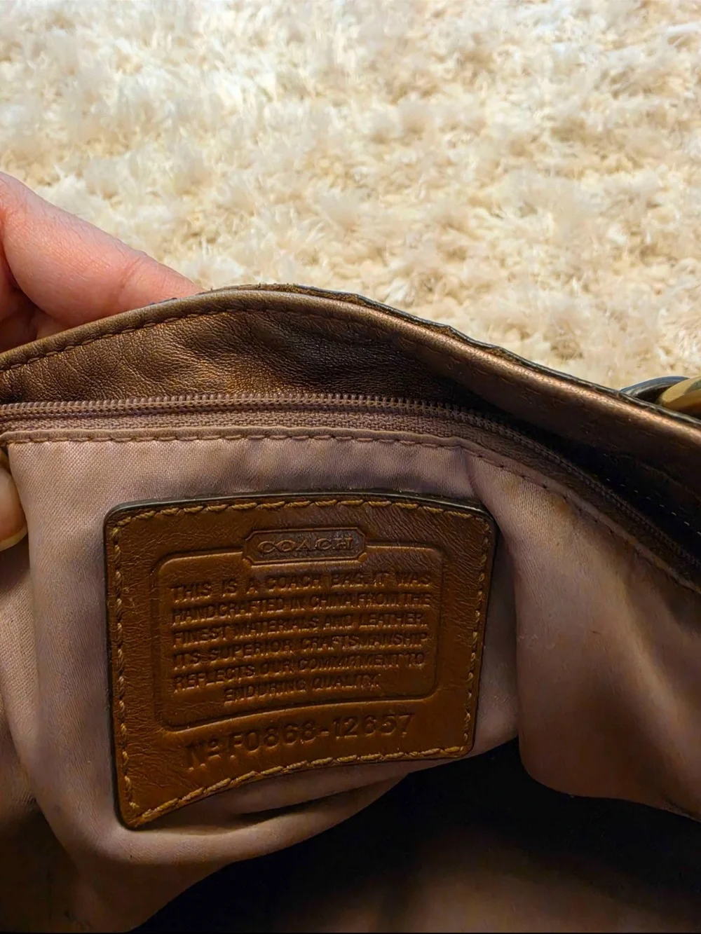 Zoe Signature Hobo Coach Shoulder Bag